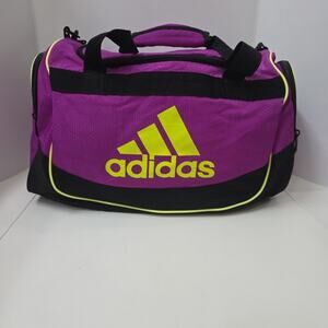 Rare Purple Black Yellow Adidas Defender Duffle Bag 20"L x 11"W x 11"H